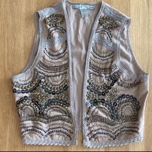 American Rag Cie Studded Cropped Festival Vest. Very Unique.